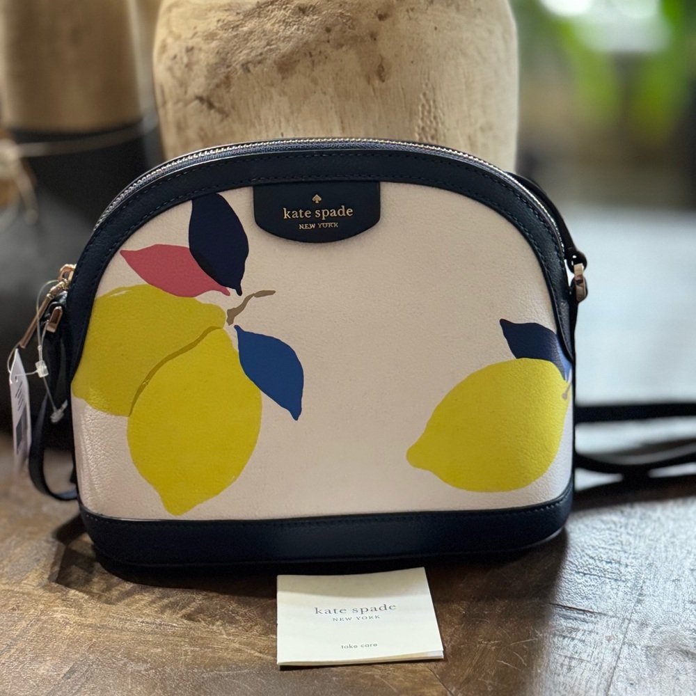 NWT Kate Spade New York Sylvia Lemon Zest X Large Dome Crossbody